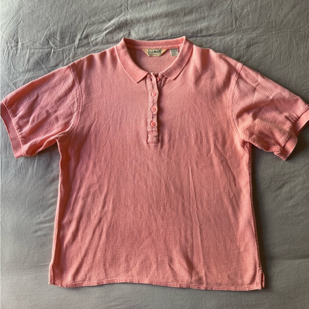 L.L. Bean Salmon Polo Shirt